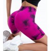 Укорочені велосипеди безшовні Tracks Shorts PUSH-UP Marble 01 (Fuxia nero)
